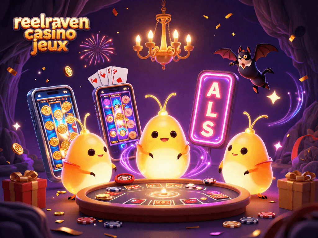 Vivez l'excitation des jeux ReelRaven Casino avec des illuminations captivantes et des jeux dynamiques.